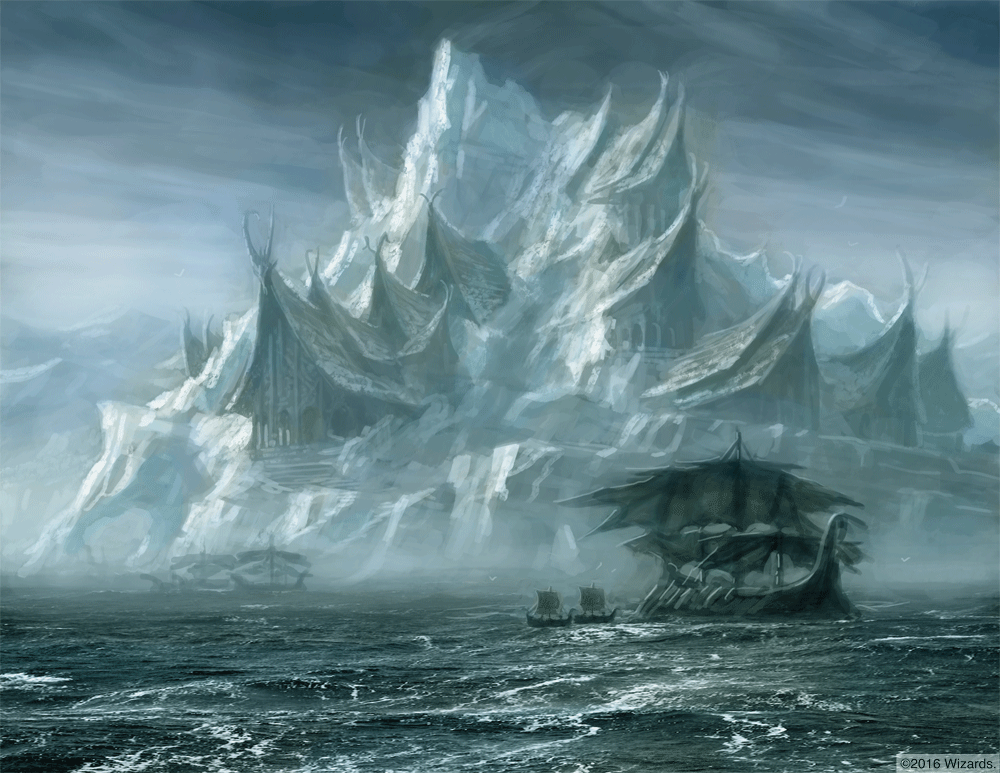 Поселение и корабли ледяных великанов